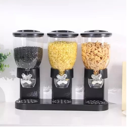 Dispensador de Cereal Triple Recipiente: Organización y Comodidad en Tu Cocina