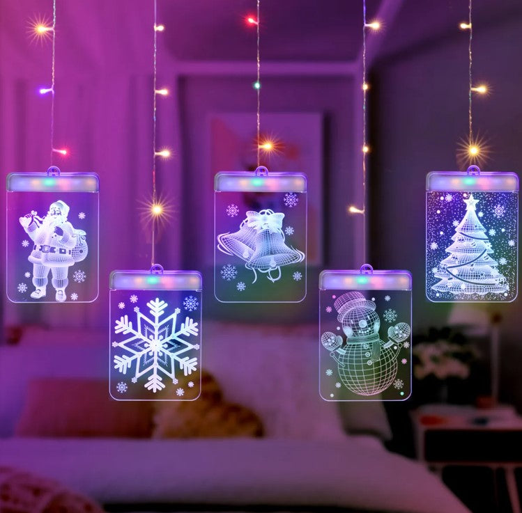 Luces Cuadradas LED Temática Navideña - Ilumina tu Navidad con Estilo