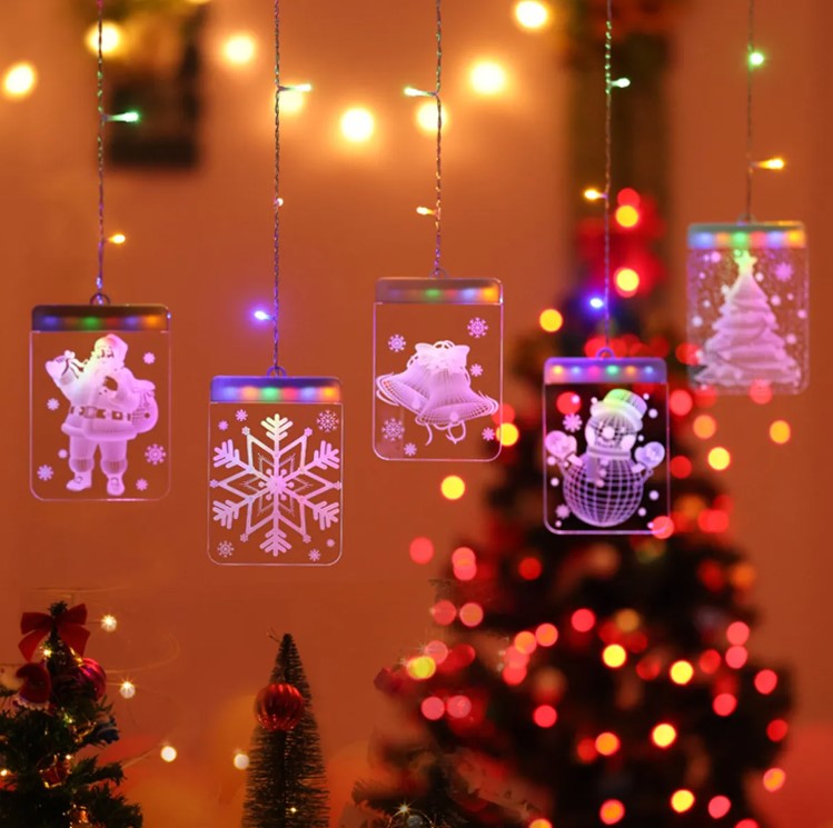 Luces Cuadradas LED Temática Navideña - Ilumina tu Navidad con Estilo