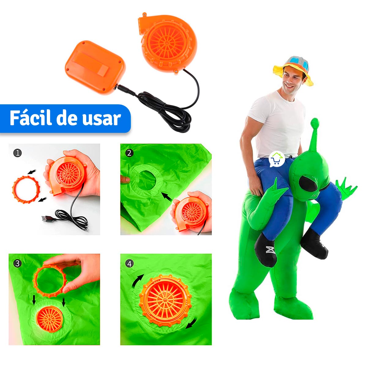 Disfraz Inflable Alien - La Diversión Espacial para tu Halloween