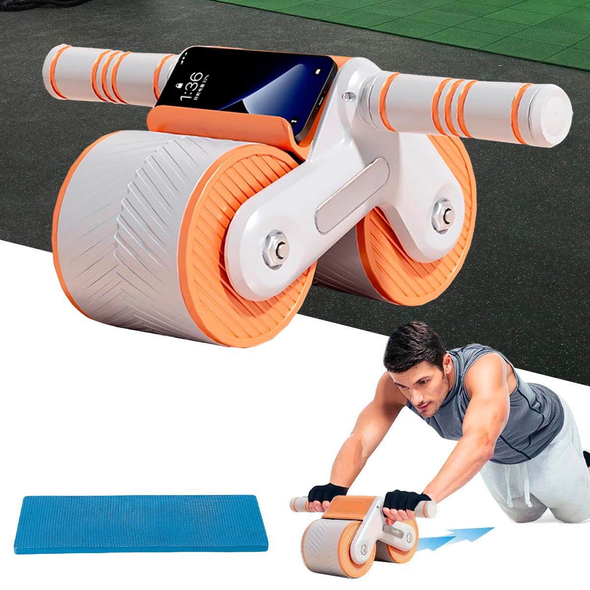 Rueda Abdominal Rebote Gym 230T: Potencia tu Core con Cada Movimiento