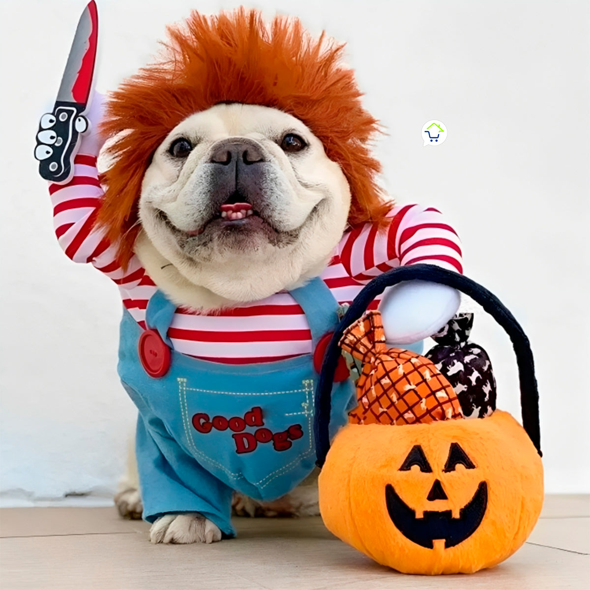 Disfraz Mascota Chucky - El Terror de Halloween para tu Mejor Amigo