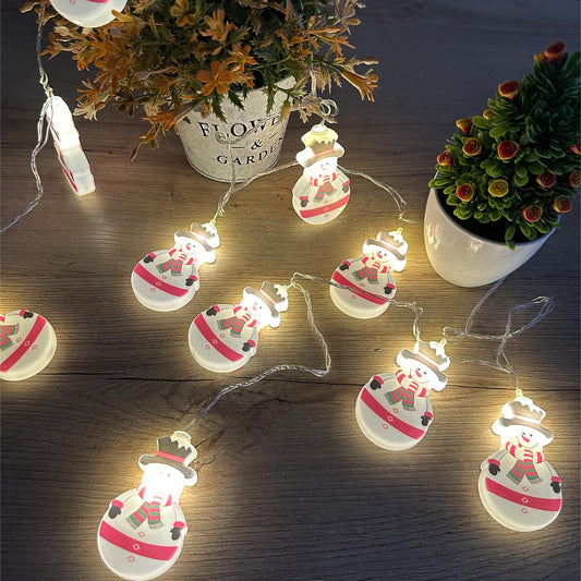 Guirnalda LED Navidad Muñeco de Nieve – Iluminación Festiva S4045