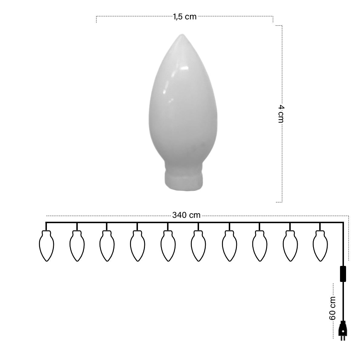 Guirnalda LED 4m Navidad Capullos S3985 – Ilumina tu Navidad con Encanto y Calidez