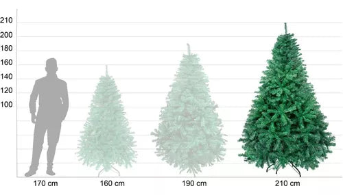 Árbol de Navidad Robusto 210 cm Verde 13: Impresionante y Natural para tu Navidad