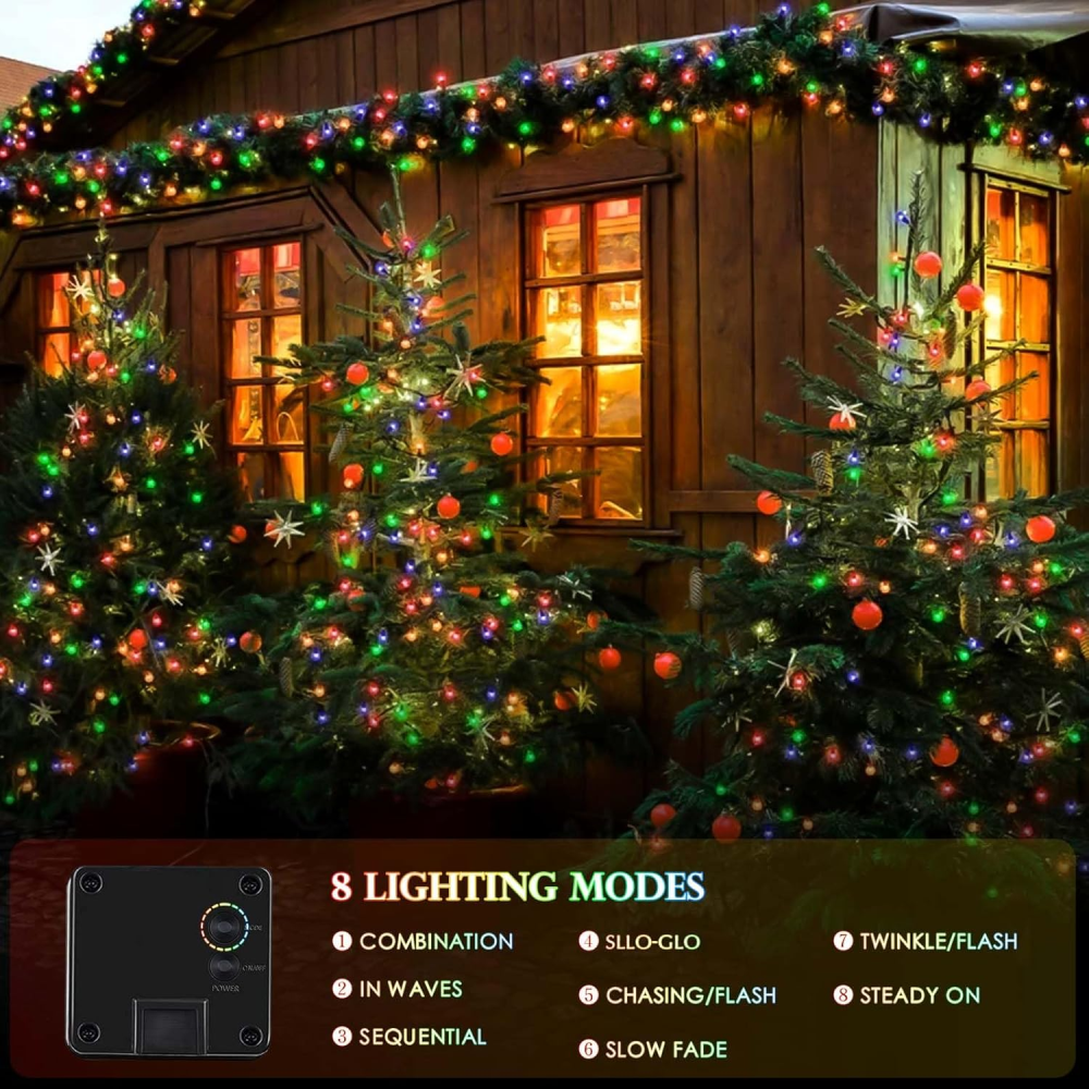 Luz Navideña Panel Solar Multicolor 7m – Ilumina tu Navidad de Forma Eficiente y Festiva