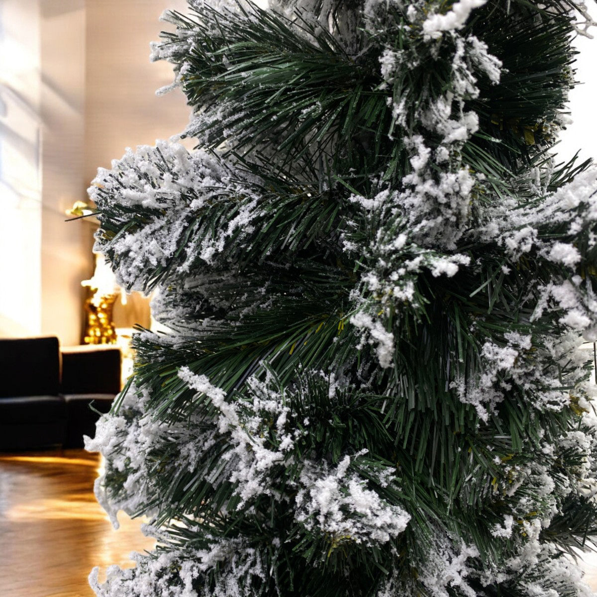 Árbol de Navidad Lápiz Nevado 180cm FEX10 – Elegancia Invernal para tu Navidad