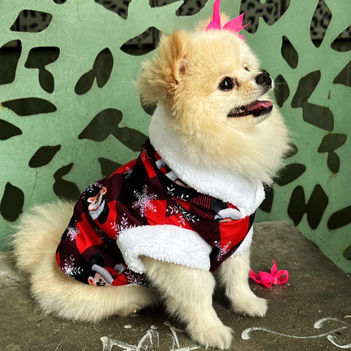 Traje Navideño para Mascotas Mickey DPMNRATON – ¡Celebra la Navidad con tu Mascota!