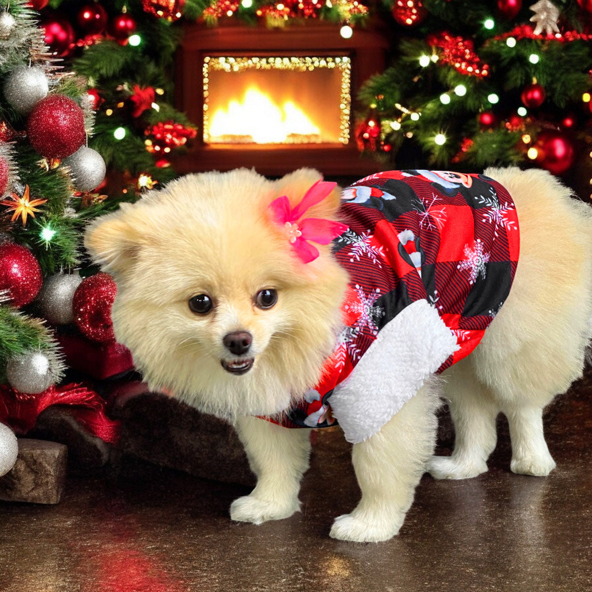 Traje Navideño para Mascotas Mickey DPMNRATON – ¡Celebra la Navidad con tu Mascota!