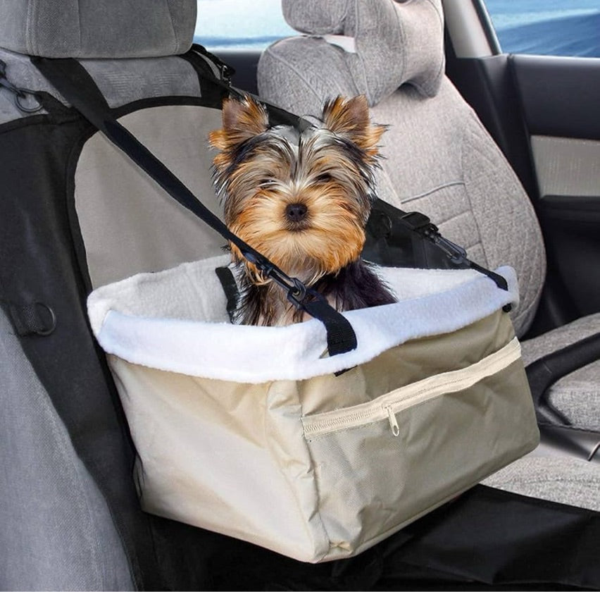 Cesta de Carro para Mascota – Asiento de Transporte Seguro para Perros y Gatos