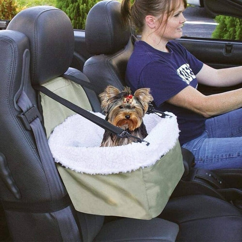 Cesta de Carro para Mascota – Asiento de Transporte Seguro para Perros y Gatos