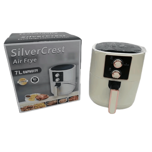 CrispyCook: Air Fryer Silvercrest 7L, ¡Cocina Saludable y Crujiente con Mayor Capacidad!