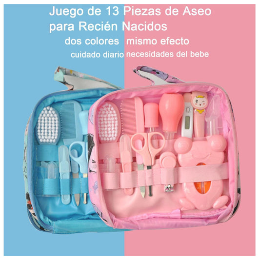 BabyCare: Kit de Aseo para Bebé con Estuche 13 Piezas, ¡Cuidado Completo y Suave para tu Pequeño!