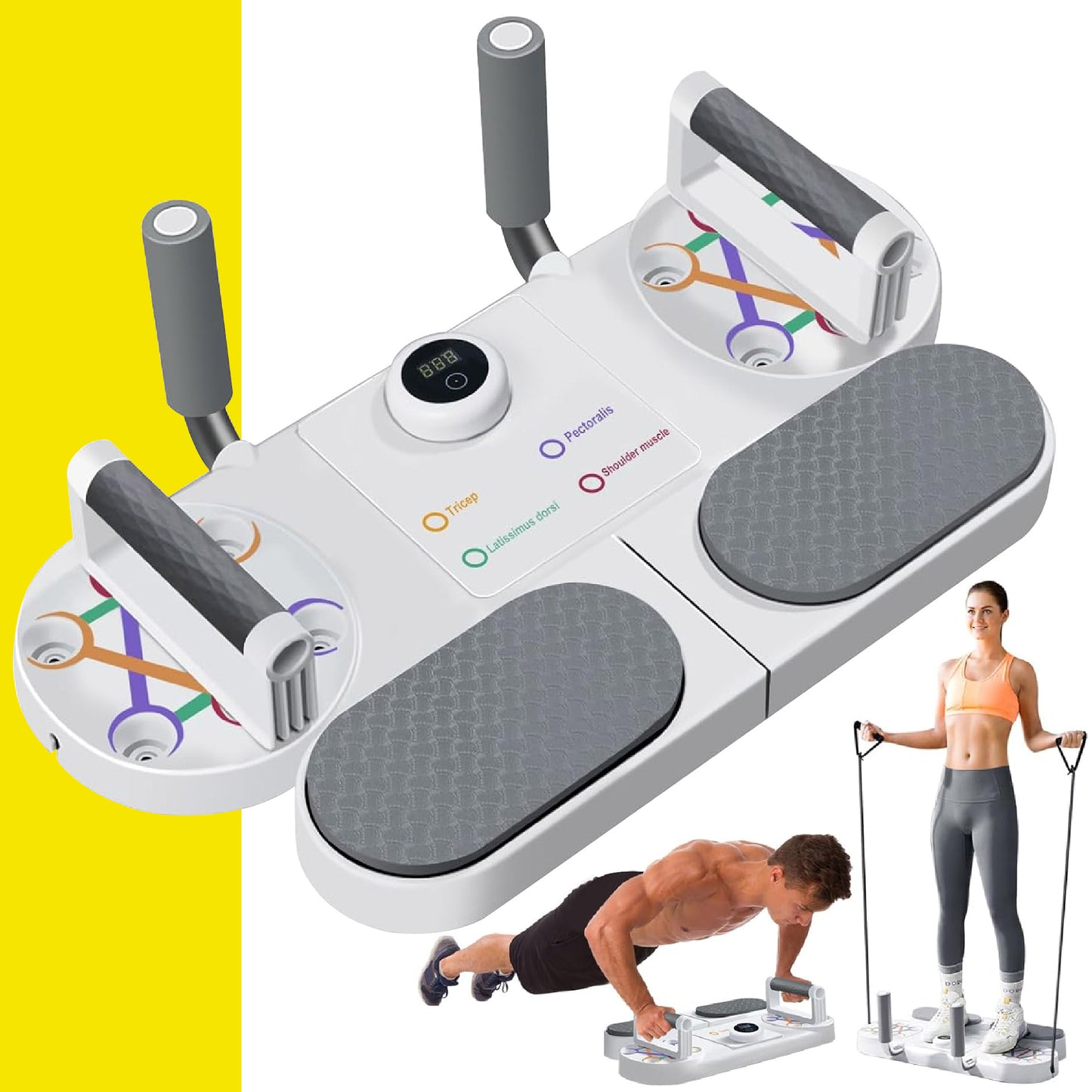 Tabla Push Up 5 en 1 Fitness con Cronómetro – Entrena Como un Profesional