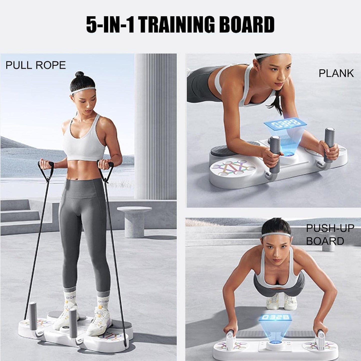 Tabla Push Up 5 en 1 Fitness con Cronómetro – Entrena Como un Profesional