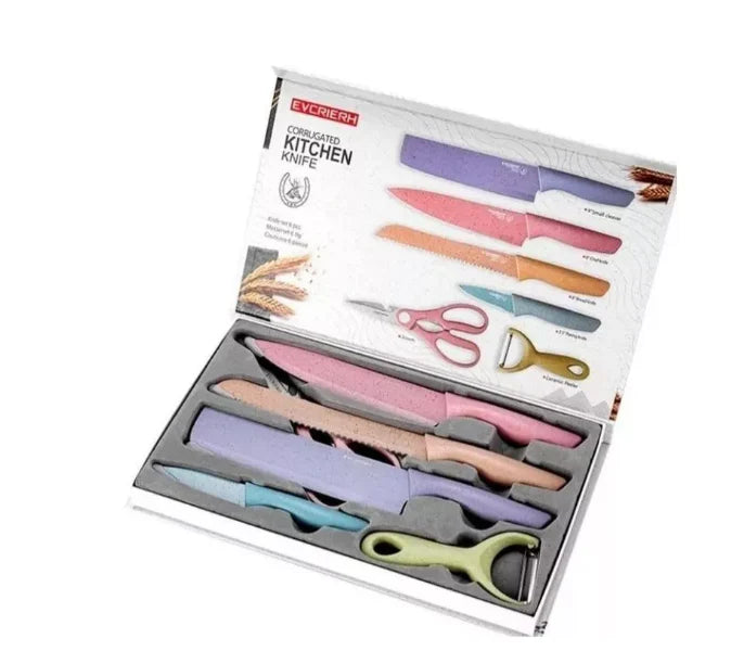 Juego de Cuchillos Set Kitchen X 6 Unidades - Corte Preciso y Durabilidad